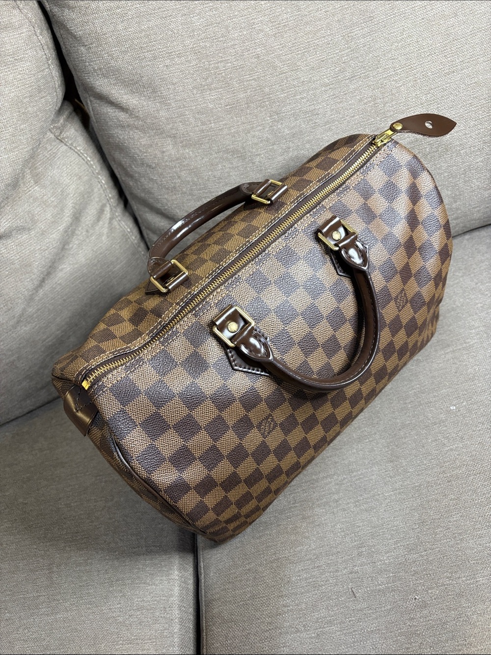 Louis Vuitton Damier Ebene Speedy 35 Authentic - Picture 9 of 16